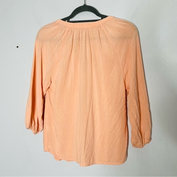 Garnet Hill Size XS Embroidered Popover Boho Blouse - Picture 2 of 6